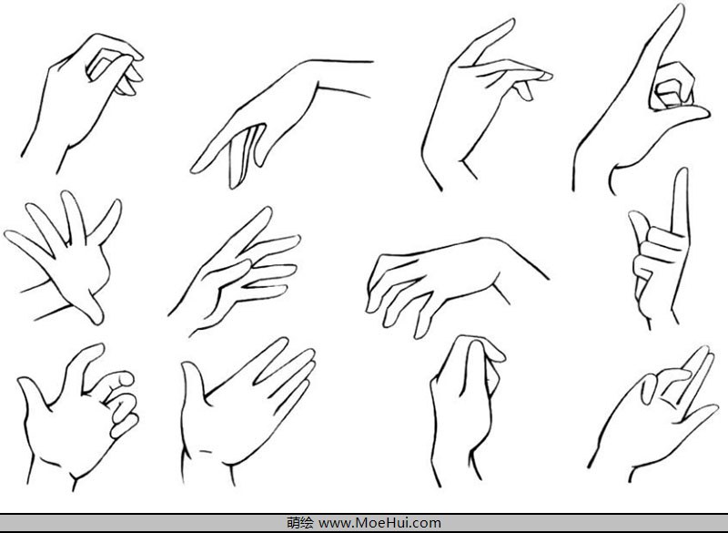 美少女漫画入门-手部、手臂的画法-绝对领域