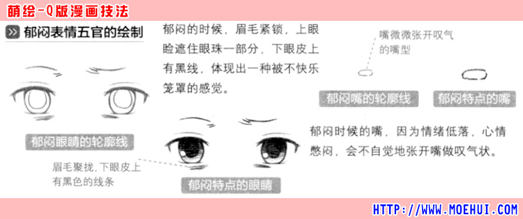 Q版漫画技法-24.Q版郁闷表情的绘制方法-绝对领域