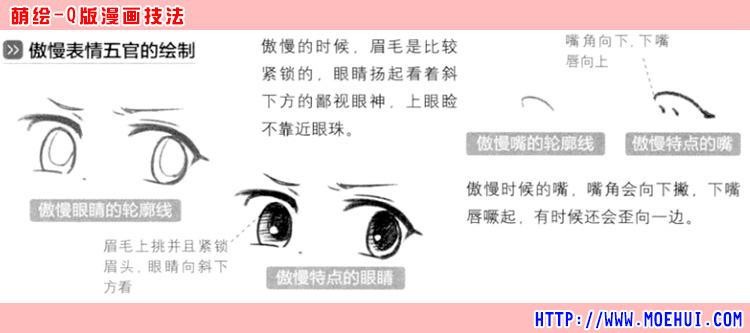 Q版漫画技法-25.Q版傲慢表情的绘制方法-绝对领域