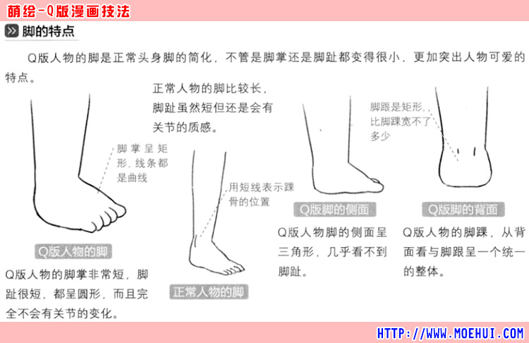 Q版漫画技法-56.Q版人物脚的特点-绝对领域